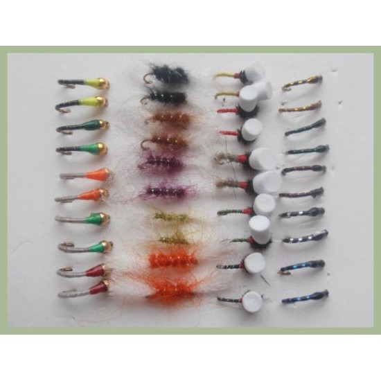 3 Buzzer Top Hat Verdi Per Trota - Mosche Artificiali Da Pesca Taglia 12, UK